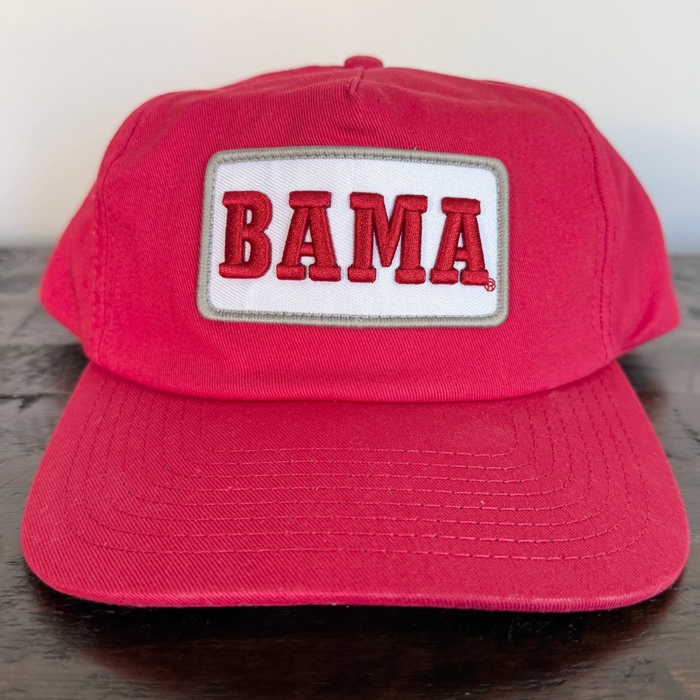 BAMA Patch Snapback Hat NWT Retro Alabama by JNJ Apparel Red White Unisex